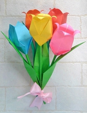 花 折り紙 立体 折り紙の蓮(ハス)の花☆立体的な作り方折り方☆葉っぱつきでかわいい！│子供と楽しむ折り紙・工作