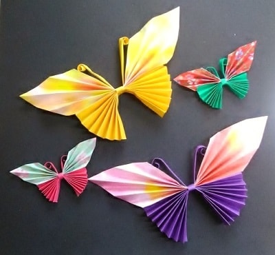 折り紙でかわいいちょうちょ 蝶々 の簡単な平面と立体の折り方６選