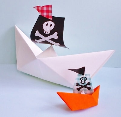 折り紙 画用紙 海賊船や海賊帽子の簡単な折り方 作り方５選 情報色々ドットコム